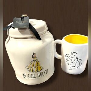6pc. Beauty and the Beast Cookie Jar and Mug Set